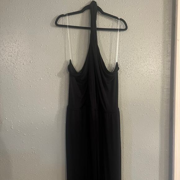 NWT Lane Bryant 22/24L Halter Top Wide Leg Jumper Black Retro Goth Whimsygoth - Picture 2 of 16
